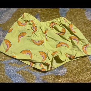 Patagonia yellow print shorts - size xs pull on style